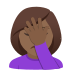 🤦🏾‍♀️ woman facepalming: medium-dark skin tone display on JoyPixels